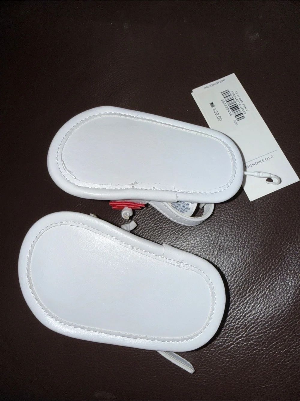 Janie and Jack baby girl’s red flower sandals size 0-3 months NWT